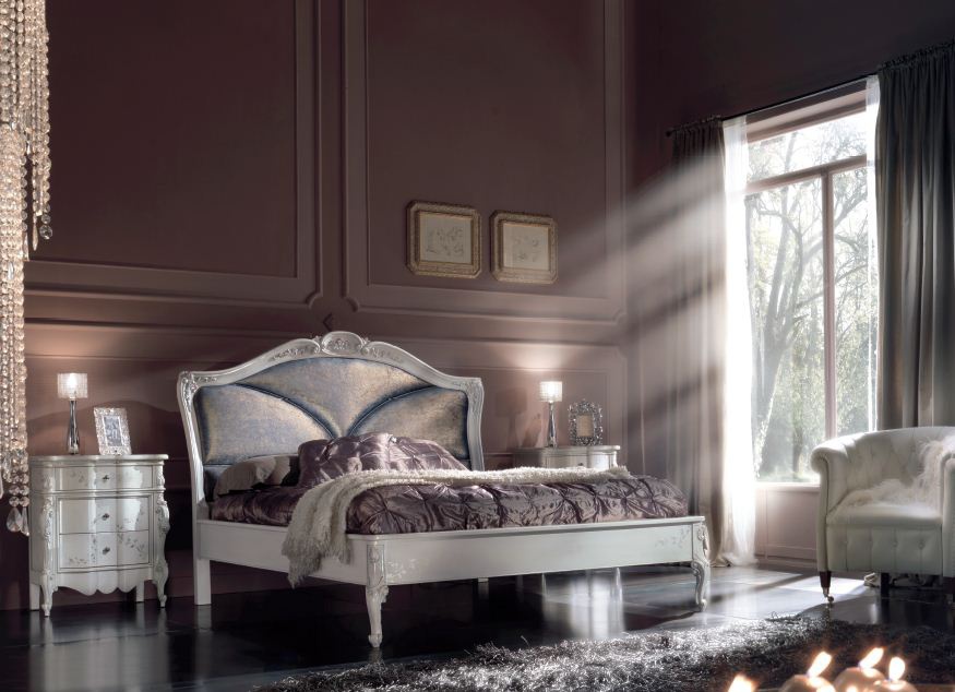 Bedroom set in white lacquer Luigi XX, Arve Style