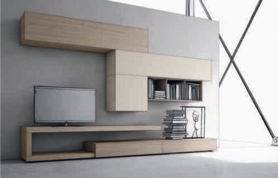 A modular system with a long shelf Seta, Maronese