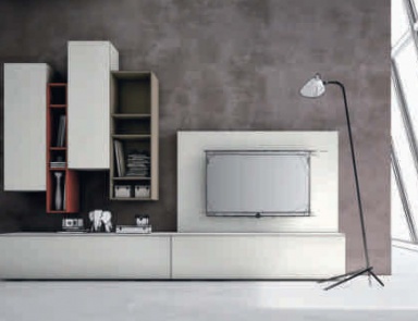 Modular system with a long dresser Seta, Maronese