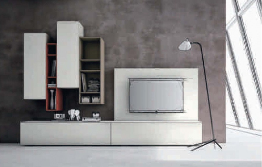 Modular system with a long dresser Seta, Maronese