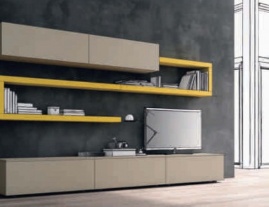 A modular system with original shelf Seta, Maronese