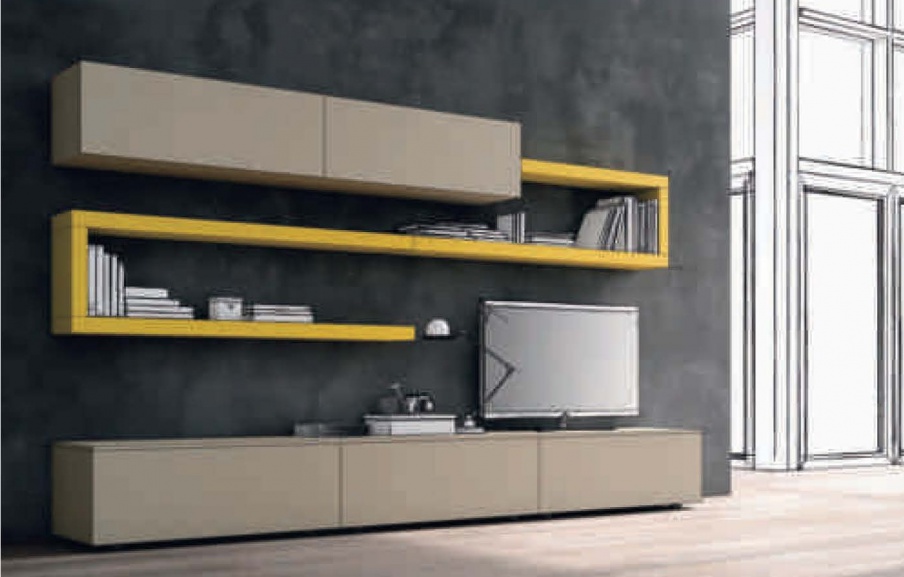 A modular system with original shelf Seta, Maronese