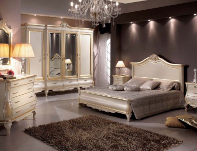 Bedroom set in ivory Tulipano, Arve Style