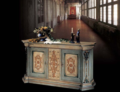 A snack bar in the decoration of lacquer in beige and blue tones, Orchidea, Arve Style (the snack bar)