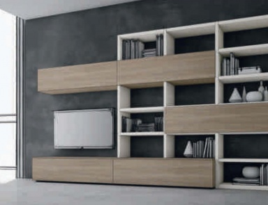 Modular system with a frame made of wood Seta, Maronese