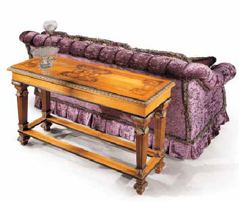 Console with wooden frame, Ezio Bellotti