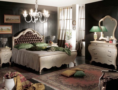 Bedroom set in lacquer shade ivory Paradise, Arve Style