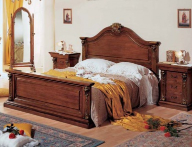 Bed with high headboard curly Orchidea, Arve Style
