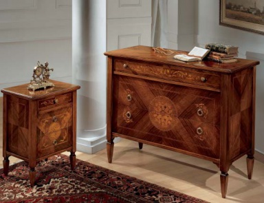 Bedroom set with inlay and geometric pattern Tintoretto, Arve Style