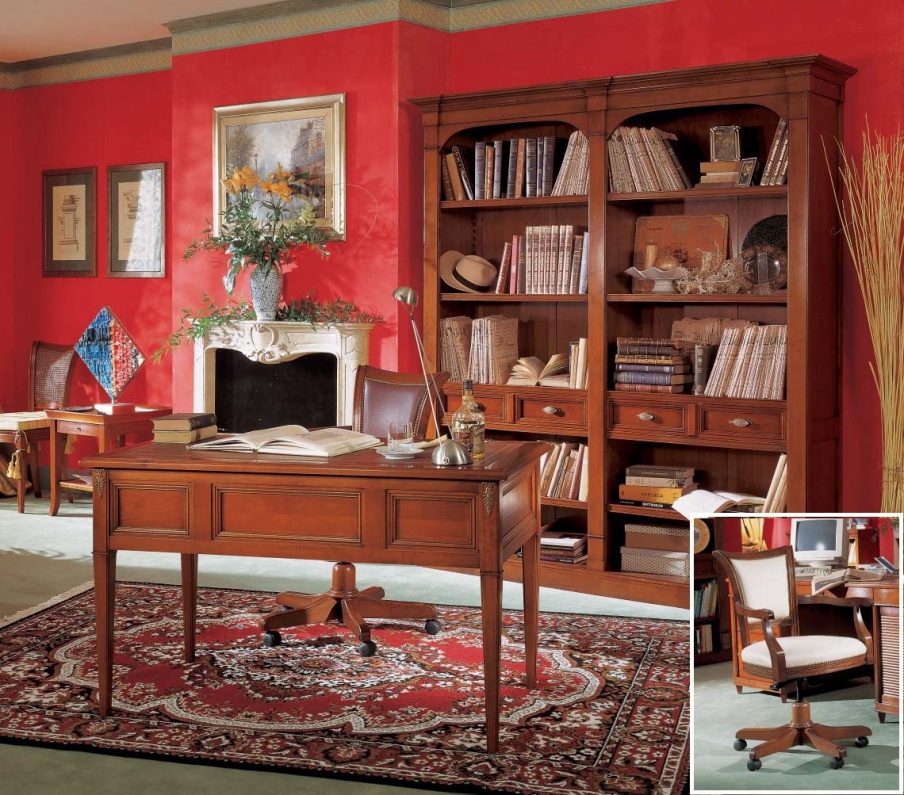 Headsets for the office of cherry and leather "direttorio" style, Arve Style