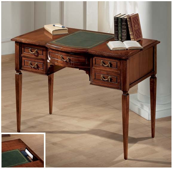 Writing Desk with 5 drawers Galles, Arve Style
