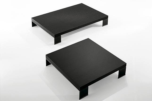 Low table with legs in polished metal, Vittorio - features tisettanta furnishings