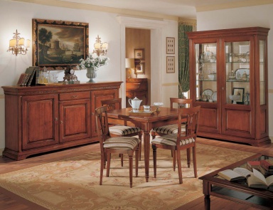 Set for the dining room with carvings and profiles Edera, Arve Style