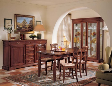 Set for dining room classic lacquered Victoria, Arve Style