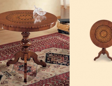 Table with round top in figured base Sorrentino, Arve Style