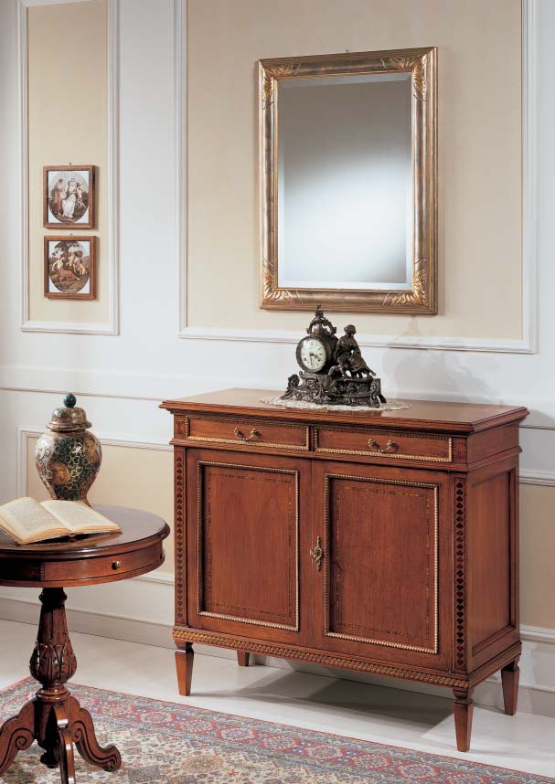 Sofa set in veneer and textile Villareale, Arve Style