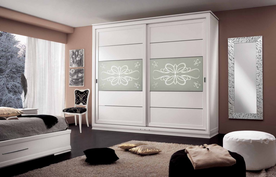 Wardrobe with inserts of frosted glass Sogni, Arve Style