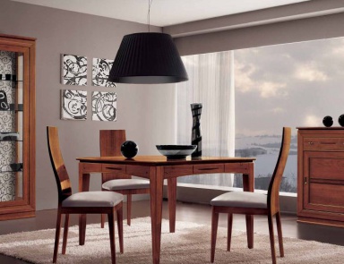 Set for dining room decoration in walnut Sogni, Arve Style