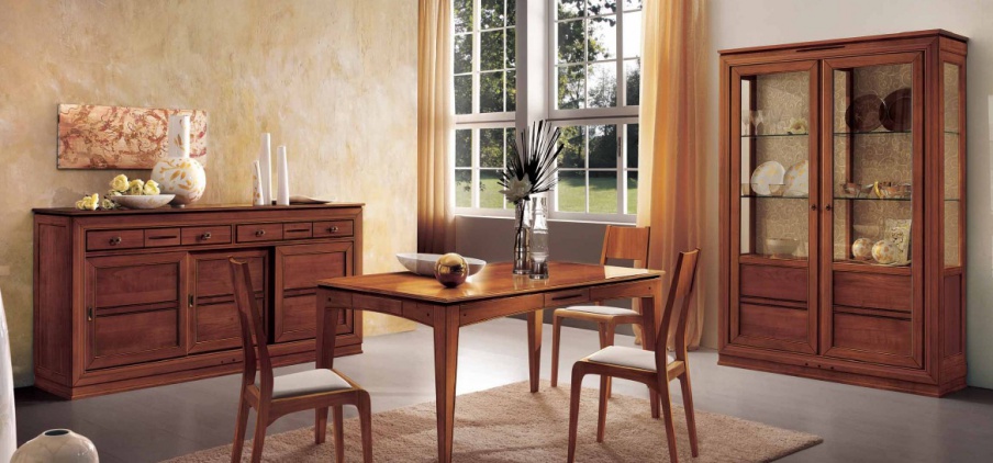 Set for the dining room in veneer walnut Sogni, Arve Style