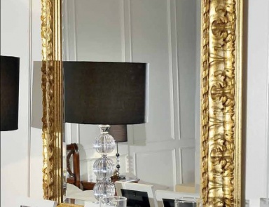 Mirror with carved decorative pattern, Mirandola export