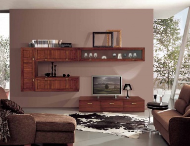 Modular system of cabinets and wall cabinets Sogni, Arve Style