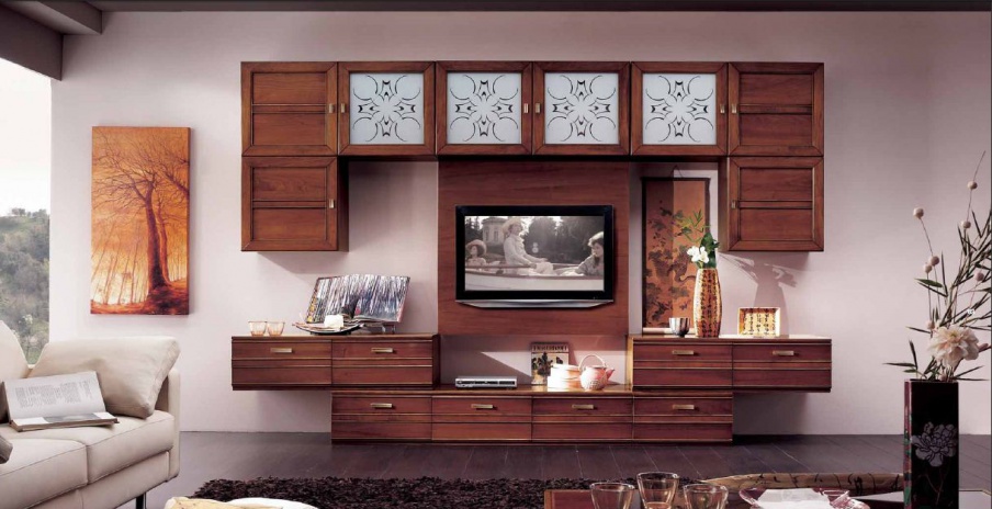 Modular system with wall panel for TV Sogni, Arve Style