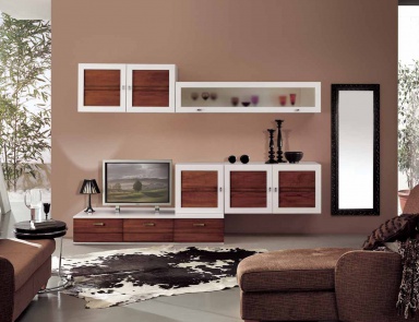 Modular system from an array in a veneer finish and lacquer Sogni, Arve Style