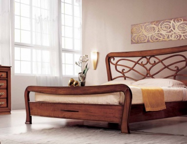 Bedroom set in walnut finish Sogni, Arve Style