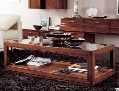 Coffee table in walnut veneer Sogni, Arve Style