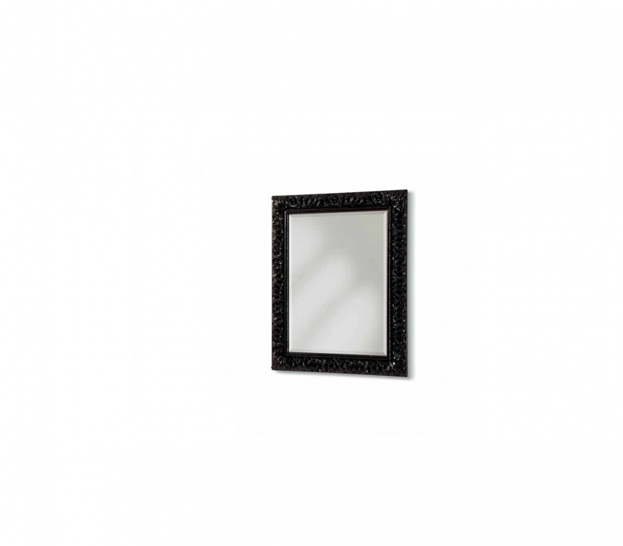The mirror in carved frame in a black glossy coating Sogni, Arve Style