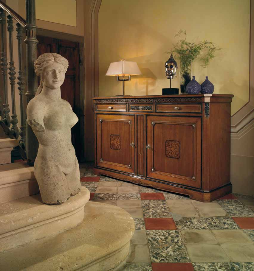 Sideboard in walnut finish with 2 doors Villa, Arve Style