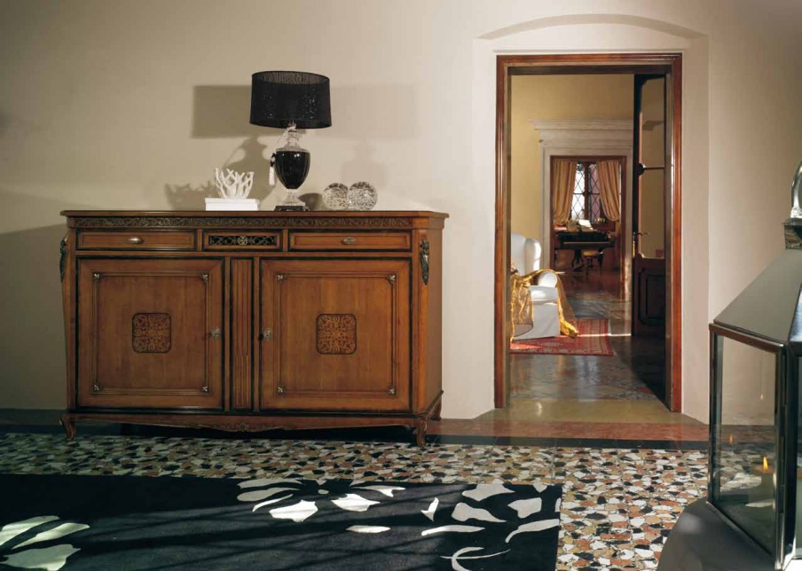 Sideboard in walnut finish for small feet Villa, Arve Style