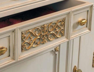 The buffet on the white base with 3 doors Villa, Arve Style