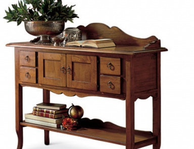 The console with the sections for storage and open shelf Paolina, Tiferno Mobili