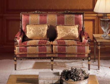 Two-seater sofa carved, Ezio Bellotti 