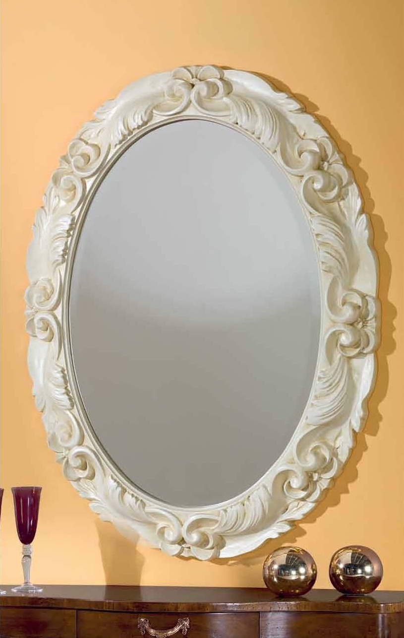 Wall mirror of oval form, Mirandola export