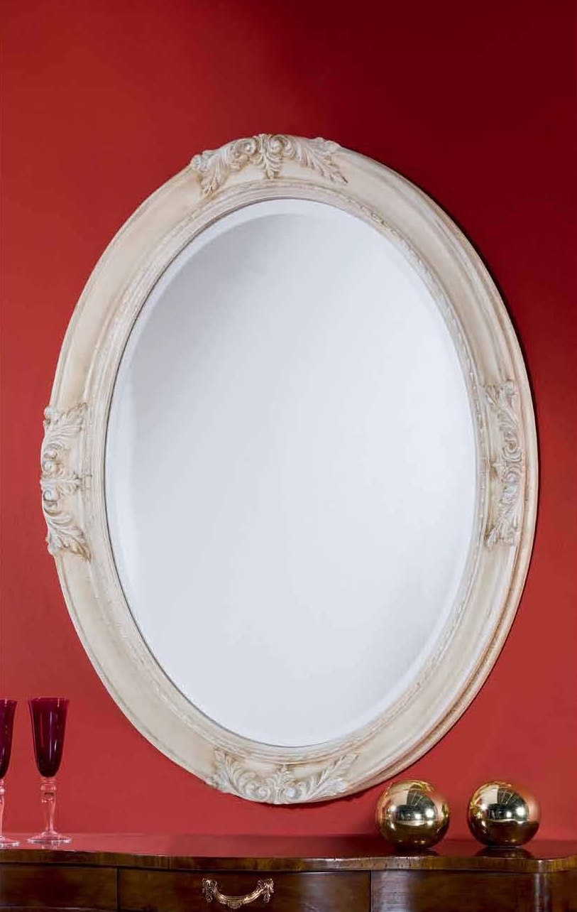 Oval mirror with hand-crafted, Mirandola export
