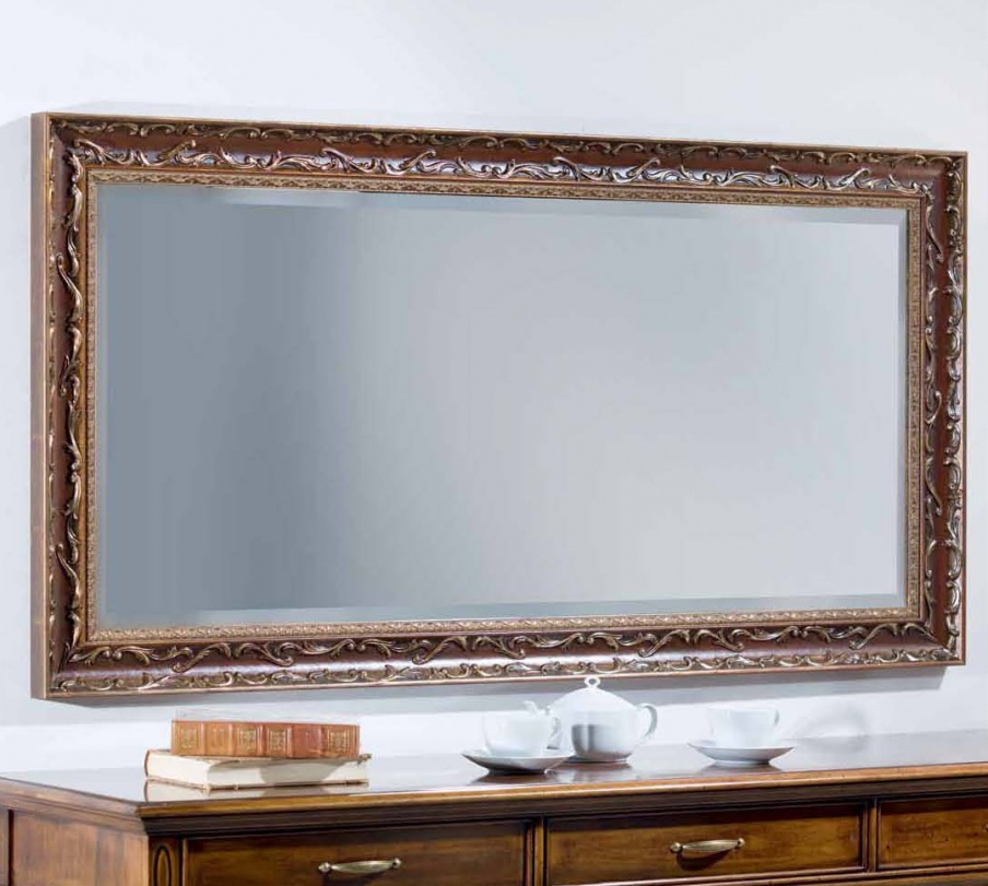 Rectangular mirror in decorative frame, Mirandola export
