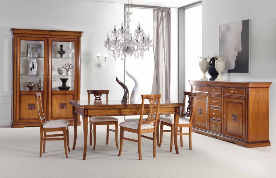For dining room set with carved square decor Stile, Style Arve