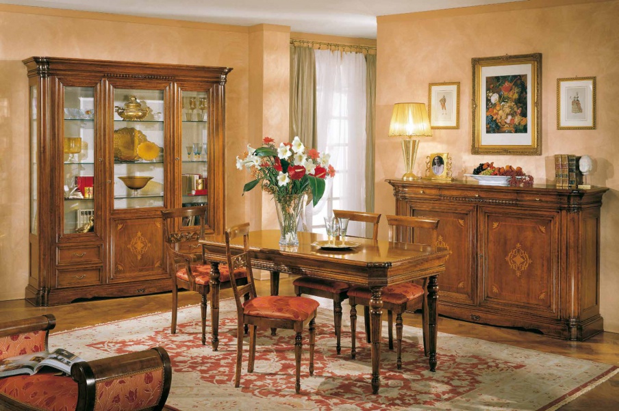 For dining room set with inlaid and hand-carved Dogi, Arve Style