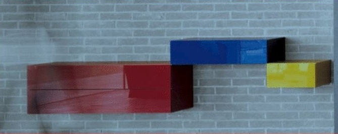 Shelf modular wall Fluttua R, Lago