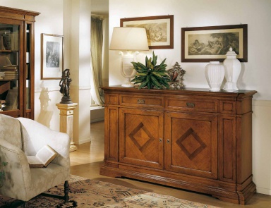 Sideboard with 2 doors with diamond pattern San Marco, Arve Style