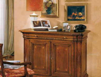 Double sideboard with top in sheet gold Dogi, Arve Style (the snack bar)