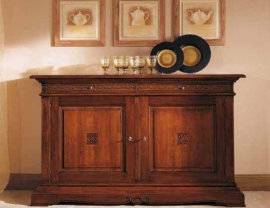 Sideboard with shaped facade with carvings Positano, Arve Style (the snack bar)