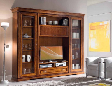 Shelf for TV with 2 glass doors Exclusive, Arve Style
