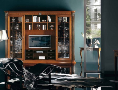 Cupboard for TV with doors carved in the glass Vivre Lux, Arve Style