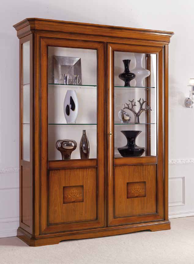 Showcase with 2 doors and sidewalls in glass Exclusive, Arve Style