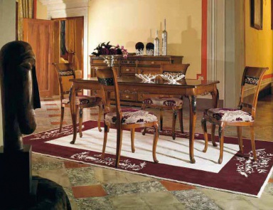 Dining table folding in the finishing of veneer Villa, Arve Style