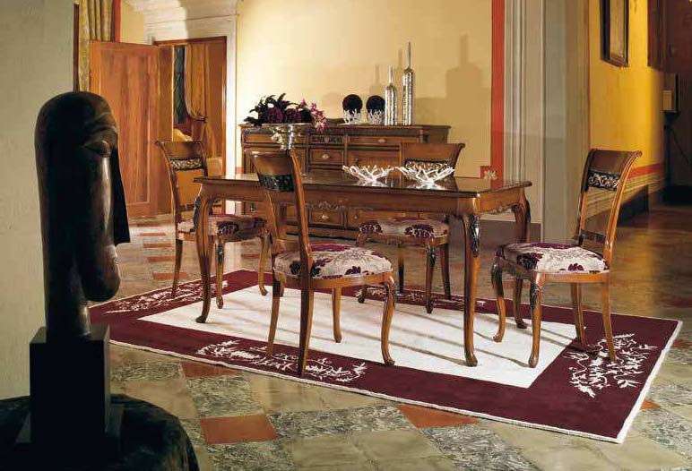 Dining table folding in the finishing of veneer Villa, Arve Style