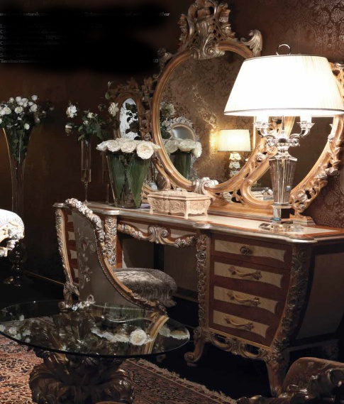 Carved dressing table, Ezio Bellotti